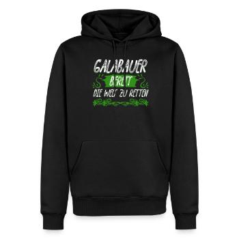 Galabau Galabauer Garten Gärtner - Männer Premium Bio Hoodie - Schwarz - Vorne - Nico (187cm)