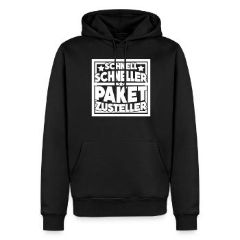 Paketbote Paketdienst Paketzusteller - Männer Premium Bio Hoodie - Schwarz - Vorne - Nico (187cm)
