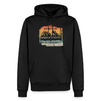 Allgäuer Alpen Allgäu - Männer Premium Bio Hoodie - Schwarz - Vorne - Nico (187cm)