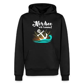 Nordsee Nordfriesland Nordseeküste - Männer Premium Bio Hoodie - Schwarz - Vorne - Nico (187cm)