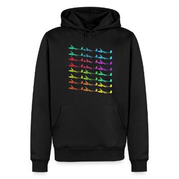 Segelflieger Flugzeug Segelflugzeuge - Männer Premium Bio Hoodie - Schwarz - Vorne - Nico (187cm)