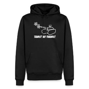 Pacifistes Symbole de paix Paix - Sweat à capuche Premium bio Homme - noir - Devant - Nico (187cm)