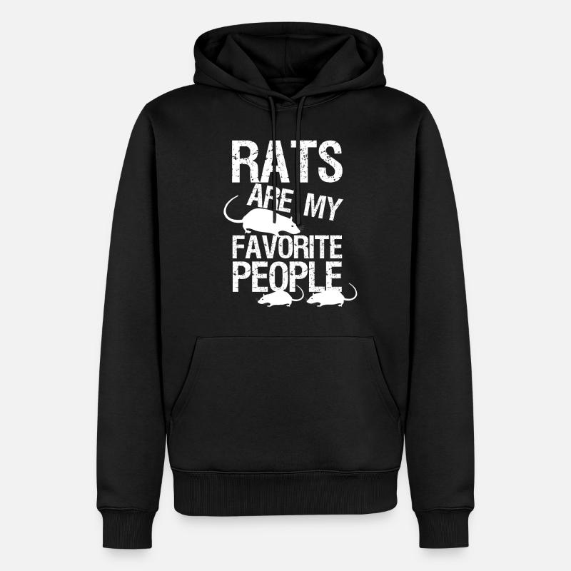 Rat drôle de dicton rats - Sweat à capuche Premium bio Homme - noir
