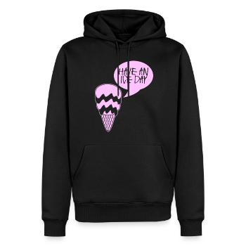 Eis Eisbecher Eiscreme - Männer Premium Bio Hoodie - Schwarz - Vorne - Nico (187cm)