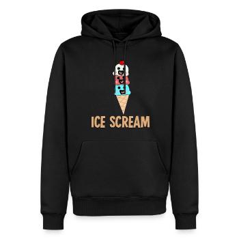 Eiscreme Eis Eisbecher - Männer Premium Bio Hoodie - Schwarz - Vorne - Nico (187cm)