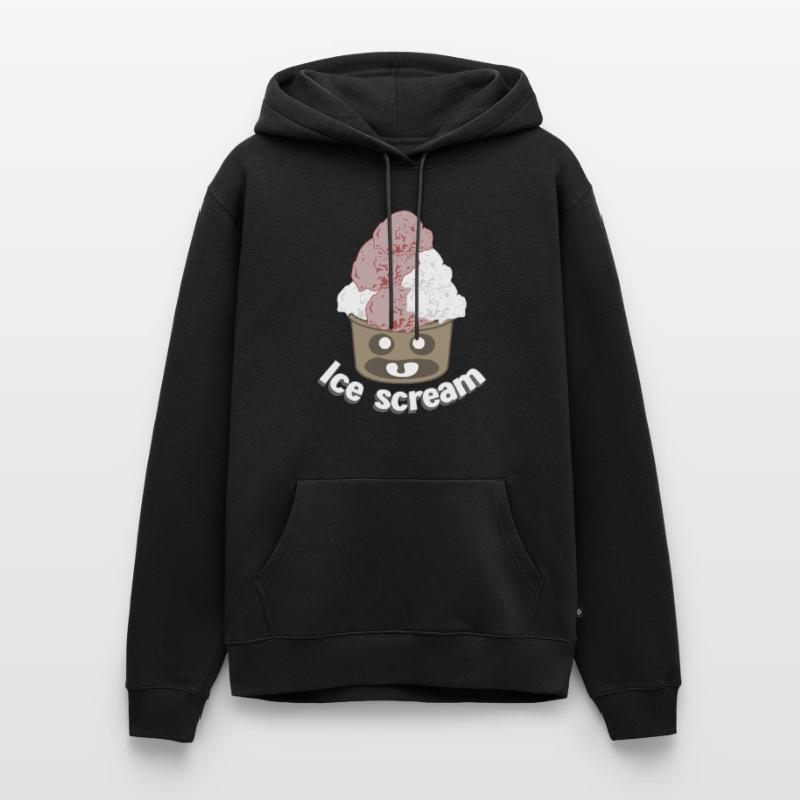 Eis Eiscreme Gespenst Eisbecher Männer Premium Bio Hoodie