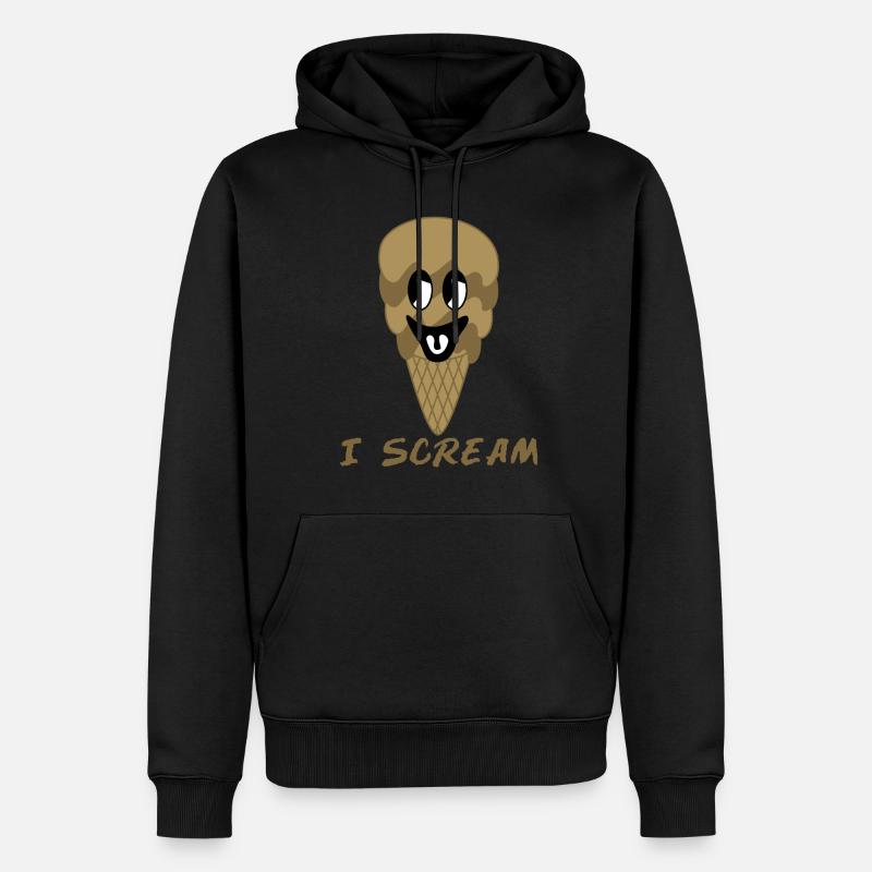 Eis Eiscreme Schokoeis Schokoladeneis - Männer Premium Bio Hoodie - Schwarz