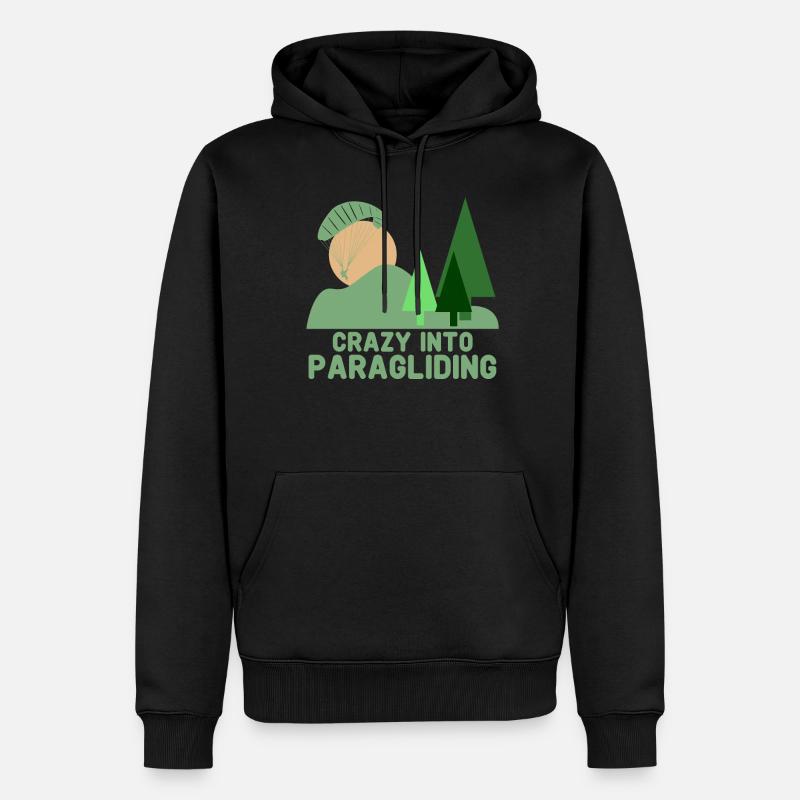Paragliding Paraglider Gleitschirm - Männer Premium Bio Hoodie - Schwarz