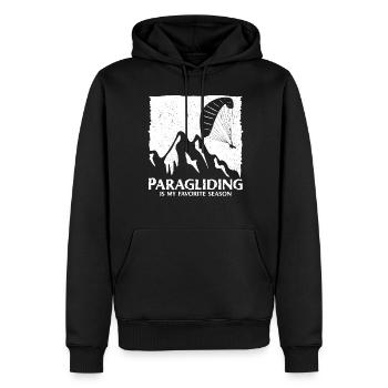 Gleitschirmfliegen Paragliding - Männer Premium Bio Hoodie - Schwarz - Vorne - Nico (187cm)