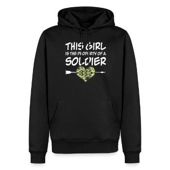 Soldatenfrauen Soldatenfrau - Männer Premium Bio Hoodie - Schwarz - Vorne - Nico (187cm)