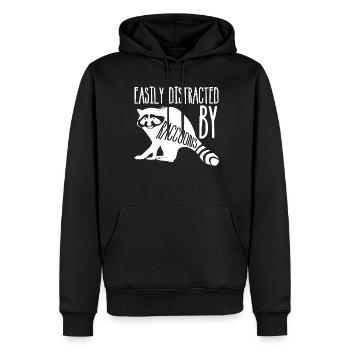 Waschbär Waschbären - Männer Premium Bio Hoodie - Schwarz - Vorne - Nico (187cm)