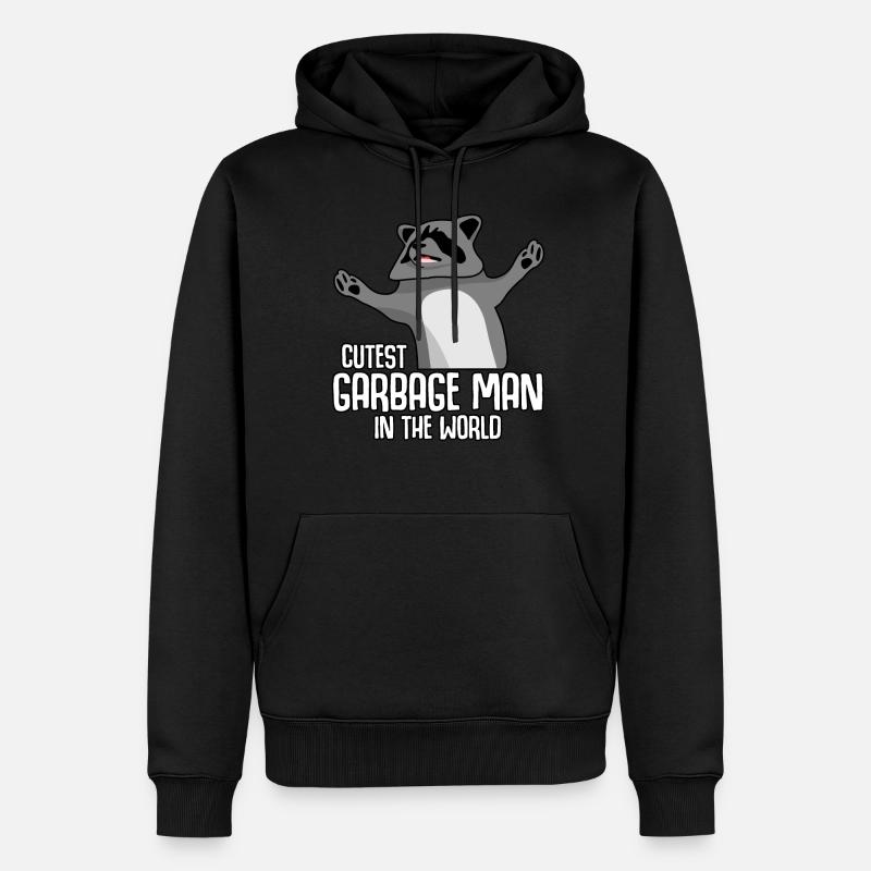 Waschbär Müllmann Waschbären - Männer Premium Bio Hoodie - Schwarz