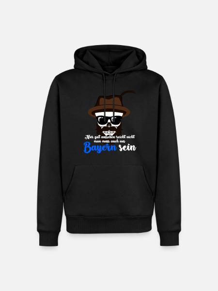 Bayern Hut - Männer Premium Bio Hoodie - Schwarz