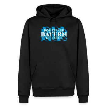 Bayern bayrischer Spruch Witz - Männer Premium Bio Hoodie - Schwarz - Vorne - Nico (187cm)