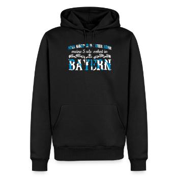 Bayern bayrischer München Spruch - Männer Premium Bio Hoodie - Schwarz - Vorne - Nico (187cm)