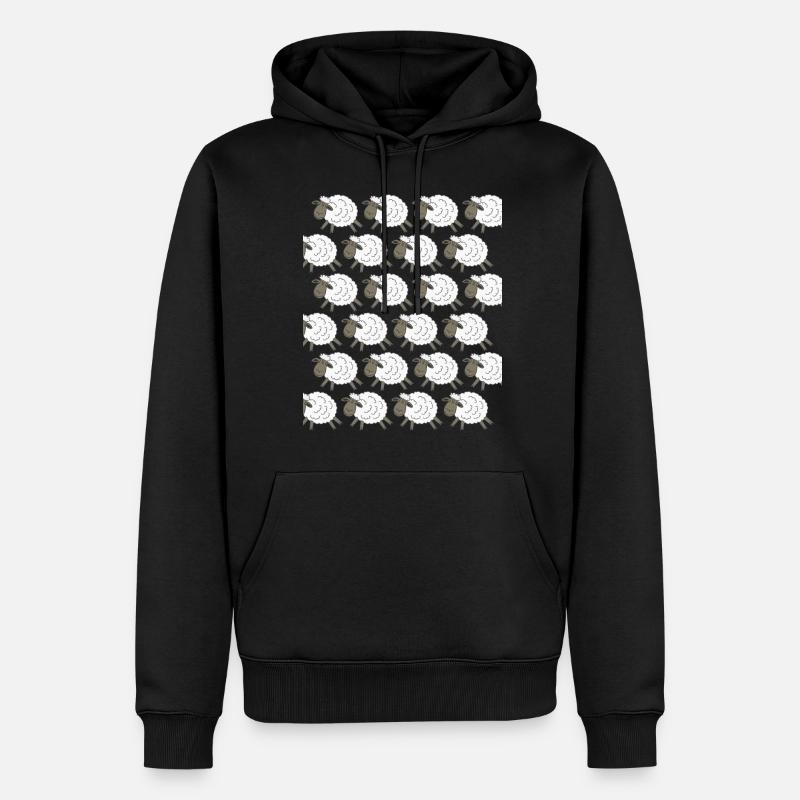 Moutons Moutons - Sweat à capuche Premium bio Homme - noir