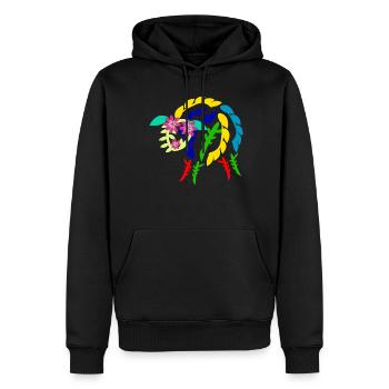Schaf aus Blumen Schafe - Männer Premium Bio Hoodie - Schwarz - Vorne - Nico (187cm)