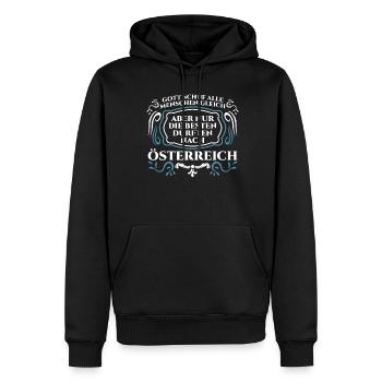 Österreich Urlaub Österreicher - Männer Premium Bio Hoodie - Schwarz - Vorne - Nico (187cm)