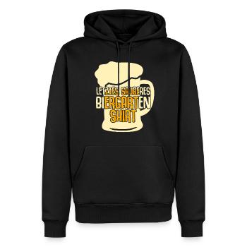 Biergarten - Männer Premium Bio Hoodie - Schwarz - Vorne - Nico (187cm)