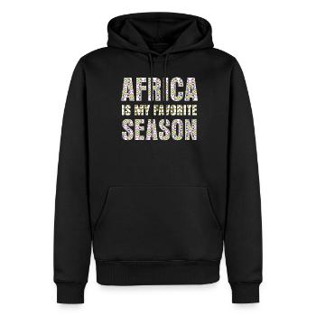 Afrique Africaine - Sweat à capuche Premium bio Homme - noir - Devant - Nico (187cm)