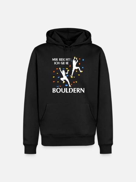 Bouldern Klettern Kletterer - Männer Premium Bio Hoodie - Schwarz