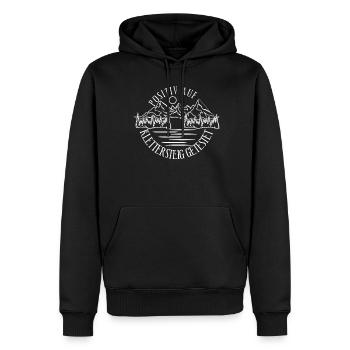 Klettersteig Bergwandern Berge Wandern - Männer Premium Bio Hoodie - Schwarz - Vorne - Nico (187cm)