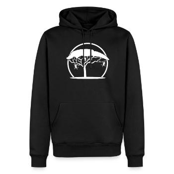 Affen im Baum Affe - Männer Premium Bio Hoodie - Schwarz - Vorne - Nico (187cm)