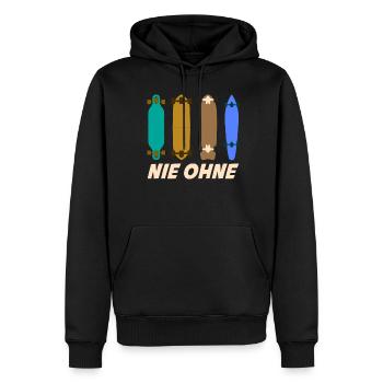 Longboard Longboarding Longboarder - Männer Premium Bio Hoodie - Schwarz - Vorne - Nico (187cm)