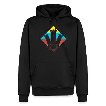 Longboard Longboarder Longboarding - Männer Premium Bio Hoodie - Schwarz - Vorne - Nico (187cm)