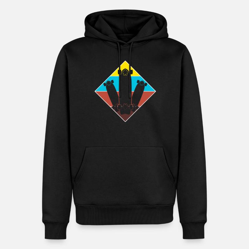 Longboard Longboarder Longboarding - Sweat à capuche Premium bio Homme - noir