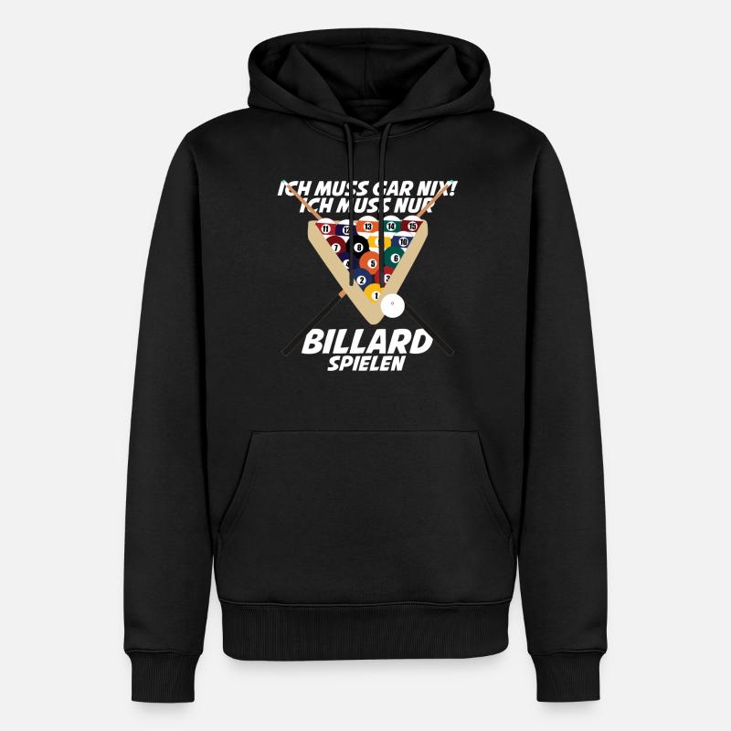 Poolbillard Snooker Billard - Männer Premium Bio Hoodie - Schwarz