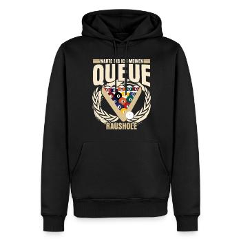 Poolbillard Snooker Billard Queue - Männer Premium Bio Hoodie - Schwarz - Vorne - Nico (187cm)