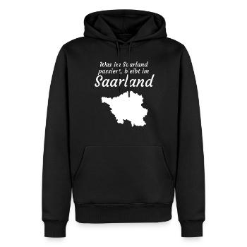 Saarland saarländisch Saarländer - Männer Premium Bio Hoodie - Schwarz - Vorne - Nico (187cm)