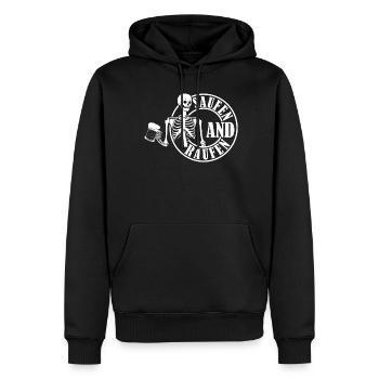 Bier Alkohol Saufen und Raufen - Männer Premium Bio Hoodie - Schwarz - Vorne - Nico (187cm)