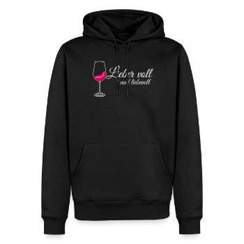 Wein Rotwein Weinglas Weißwein - Männer Premium Bio Hoodie - Schwarz - Vorne - Nico (187cm)