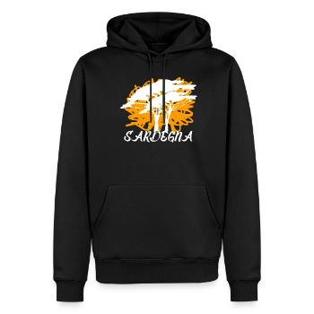 Sardaigne Sardaigne Sardaigne - Sweat à capuche Premium bio Homme - noir - Devant - Nico (187cm)