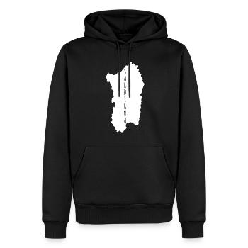 Sardegna Sardegna Vacanze Sardegna - Felpa con cappuccio ecologica premium da uomo - nero - Fronte - Nico (187cm)