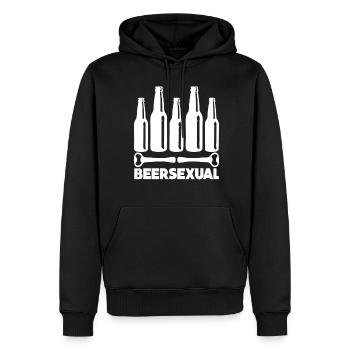 Bière Brasseur de bière Brasserie d’alcool - Sweat à capuche Premium bio Homme - noir - Devant - Nico (187cm)