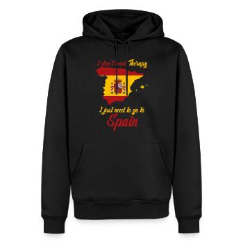 Spanien - Männer Premium Bio Hoodie - Schwarz - Vorne - Nico (187cm)