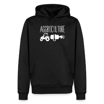 Agriculteur Agriculteurs Tracteur à lisier Agriculteur - Sweat à capuche Premium bio Homme - noir - Devant - Nico (187cm)