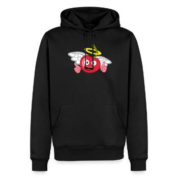 Kirschen Engel Heiligenschein Kirsche - Männer Premium Bio Hoodie - Schwarz - Vorne - Nico (187cm)