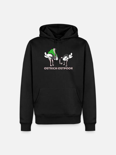Ostrich and Ostpoor - Männer Premium Bio Hoodie - Schwarz