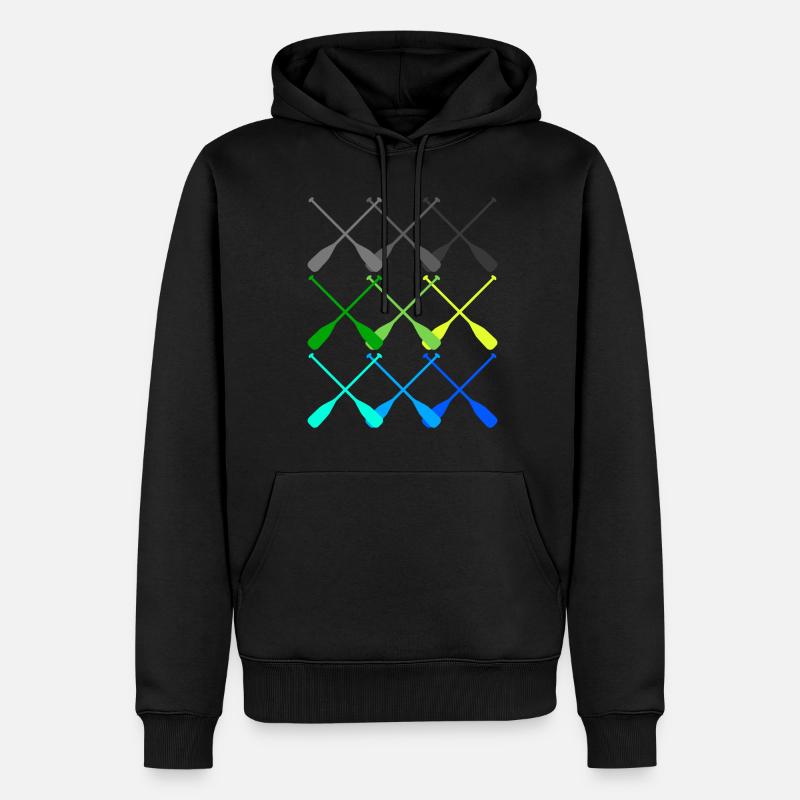 Rameur Bateau à rames - Sweat à capuche Premium bio Homme - noir