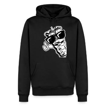 Doner kebab lunettes de soleil kebab brochette - Sweat à capuche Premium bio Homme - noir - Devant - Nico (187cm)