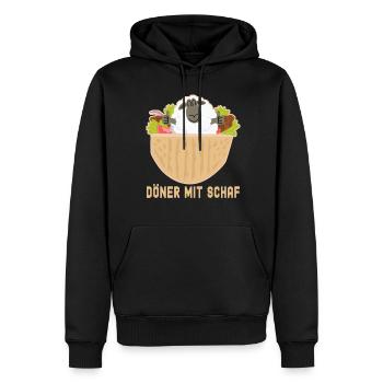 Kebab avec kebab de mouton kebab - Sweat à capuche Premium bio Homme - noir - Devant - Nico (187cm)