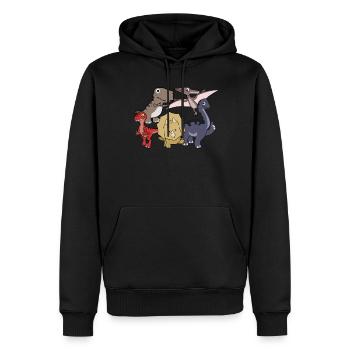 Dinosaur Thumbs Up Dinosaur - Sweat à capuche Premium bio Homme - noir - Devant - Nico (187cm)