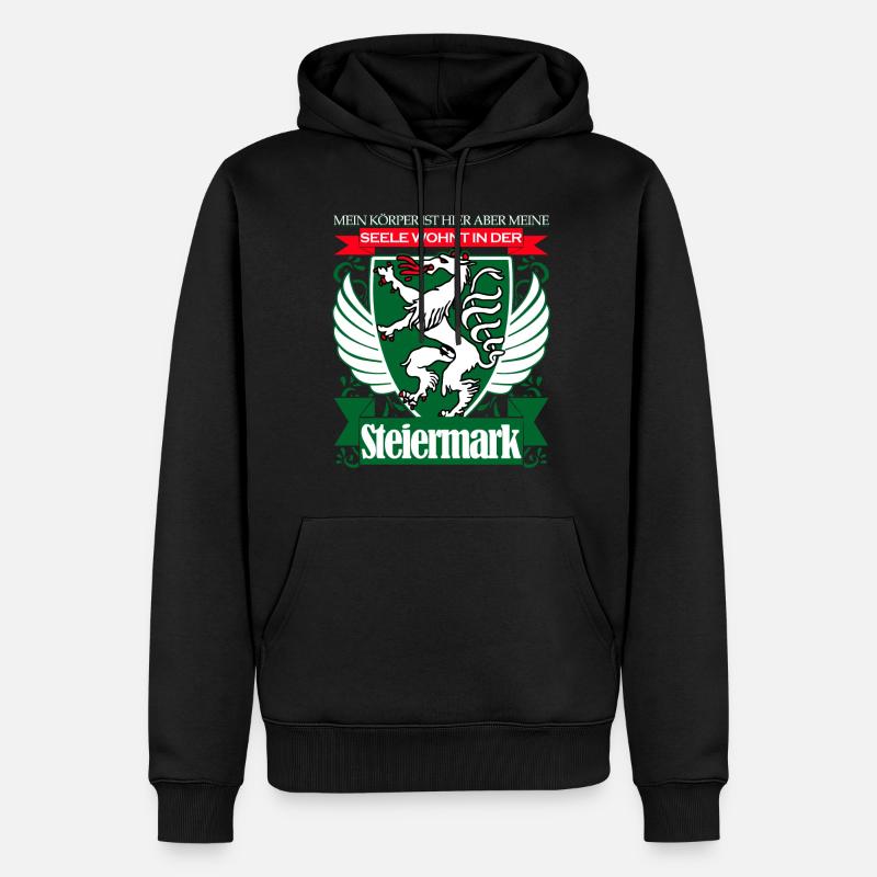 Steiermark Spruch - Männer Premium Bio Hoodie - Schwarz