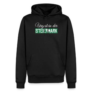 Steiermark - Männer Premium Bio Hoodie - Schwarz - Vorne - Nico (187cm)