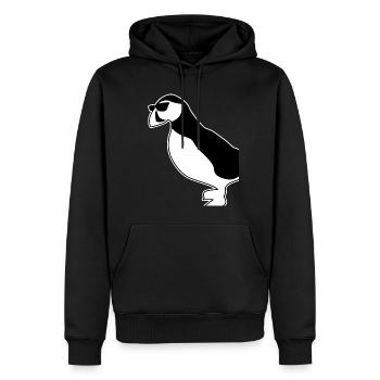 Puffin mit Sonnenbrille Papageientaucher - Männer Premium Bio Hoodie - Schwarz - Vorne - Nico (187cm)