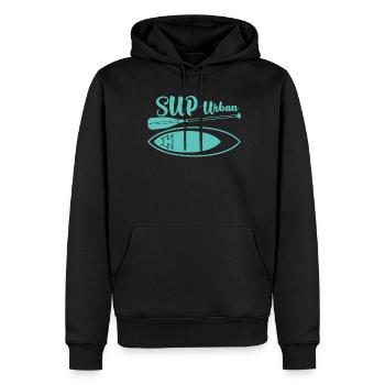 Sports nautiques de pagayage debout - Sweat à capuche Premium bio Homme - noir - Devant - Nico (187cm)